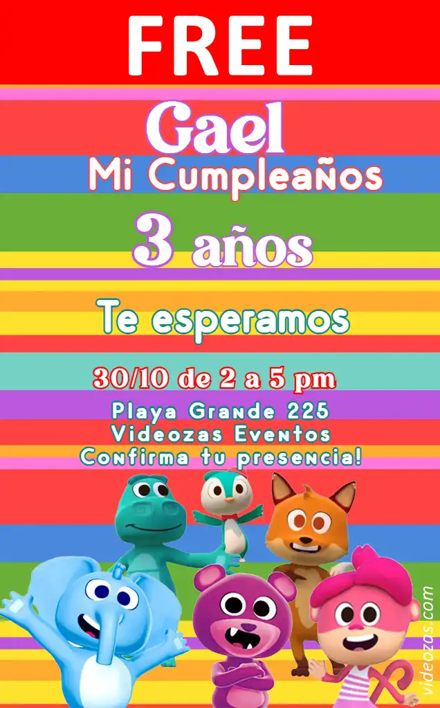 Free personalized birthday invitation canciones_zoo 03