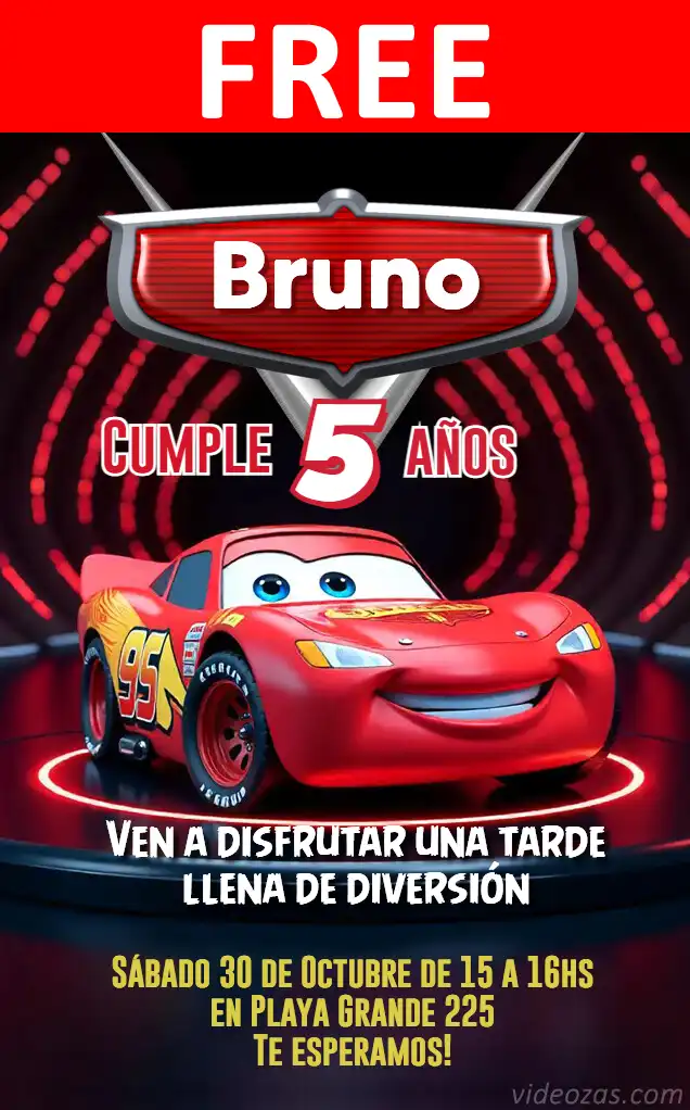 Free Cars Invitation | Editable and Customizable | Easy and Fast | Make Online Now!