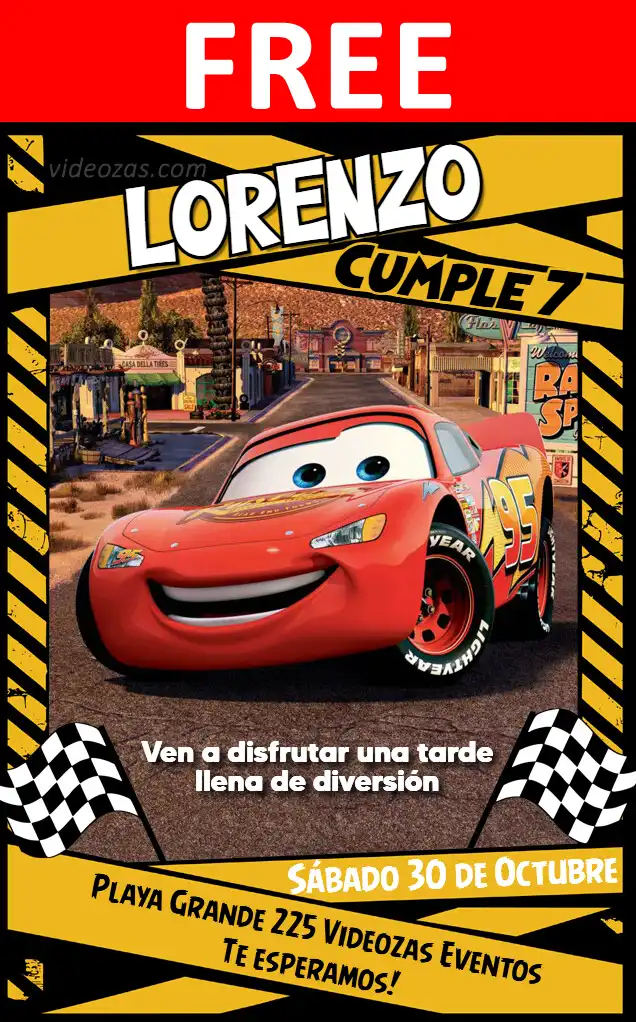 Free personalized birthday invitation cars 03