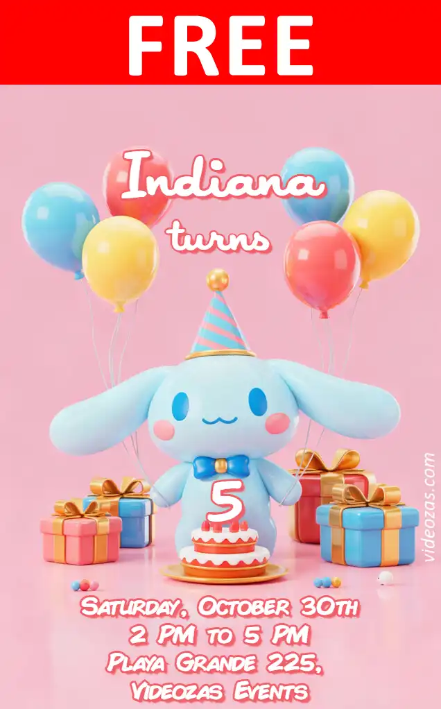 Free Cinnamoroll Invitation | Editable and Customizable | Easy and Fast | Make Online Now!