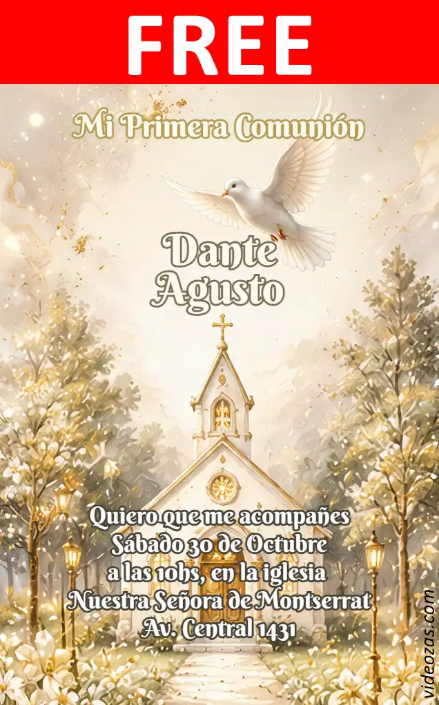 Free Communion Invitation | Editable and Customizable | Easy and Fast | Make Online Now!