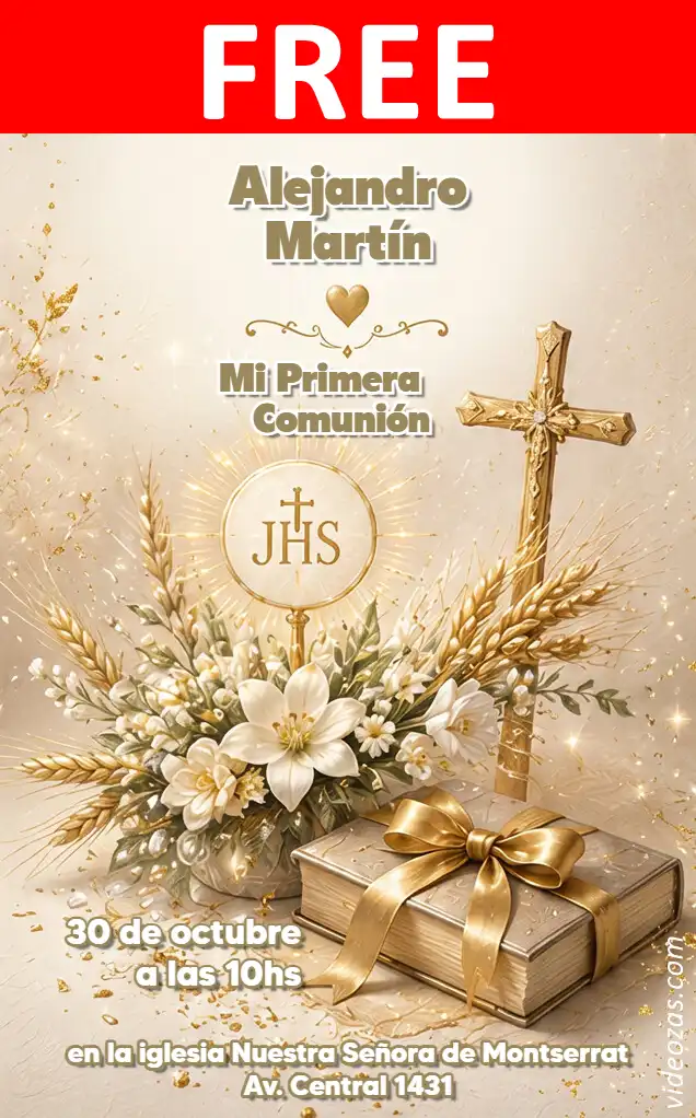 Free Communion Invitation | Editable and Customizable | Easy and Fast | Make Online Now!