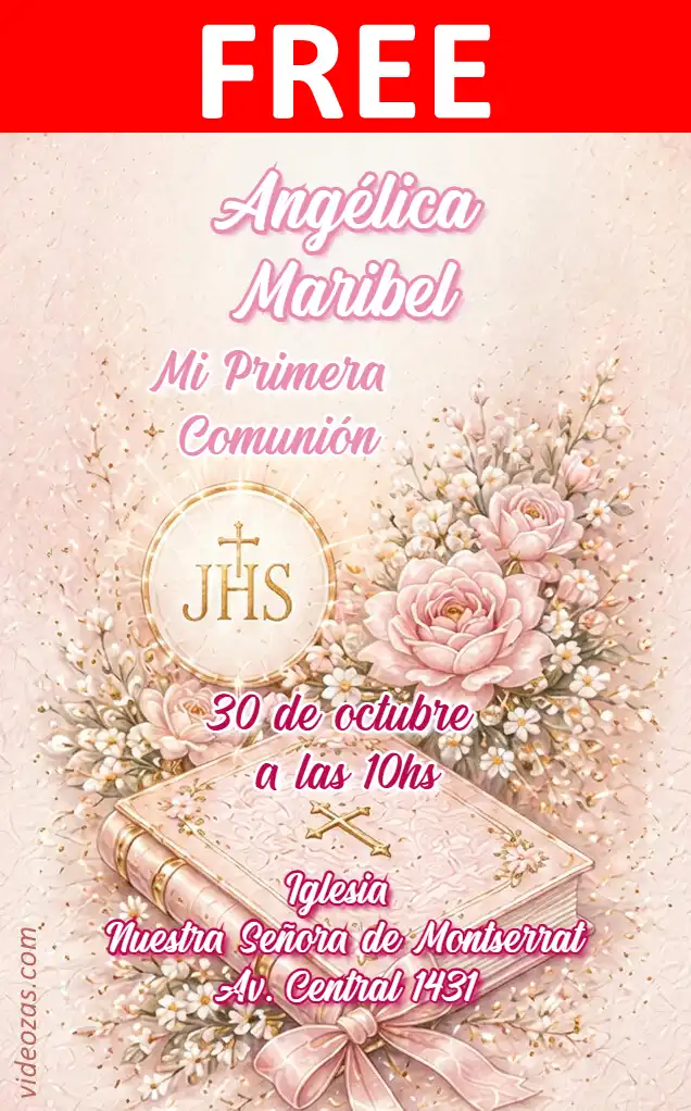 Free Communion Invitation | Editable and Customizable | Easy and Fast | Make Online Now!