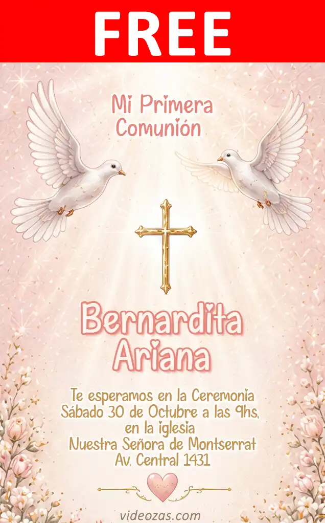 Free Communion Invitation | Editable and Customizable | Easy and Fast | Make Online Now!