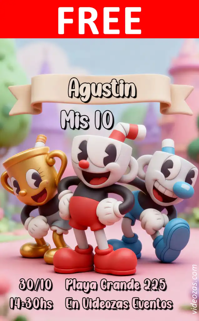 Free personalized birthday invitation cuphead 01