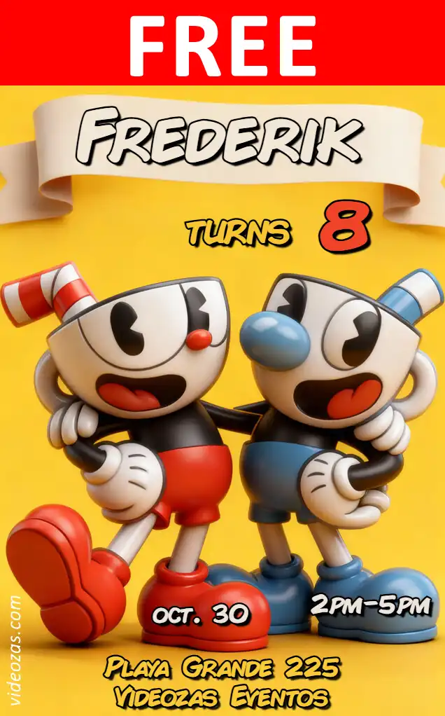 Free personalized birthday invitation cuphead 02