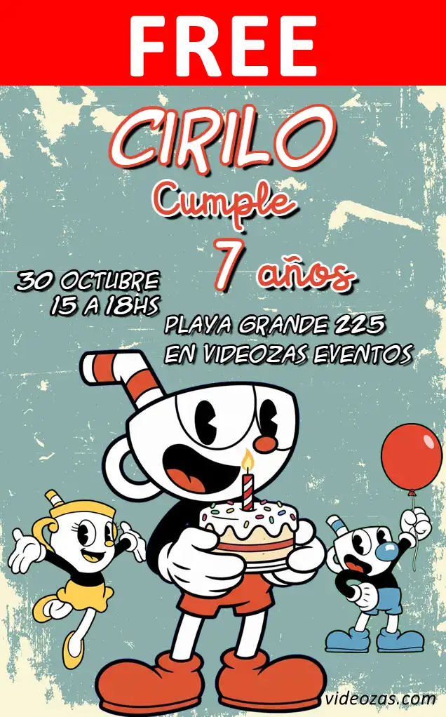 Free personalized birthday invitation cuphead 04