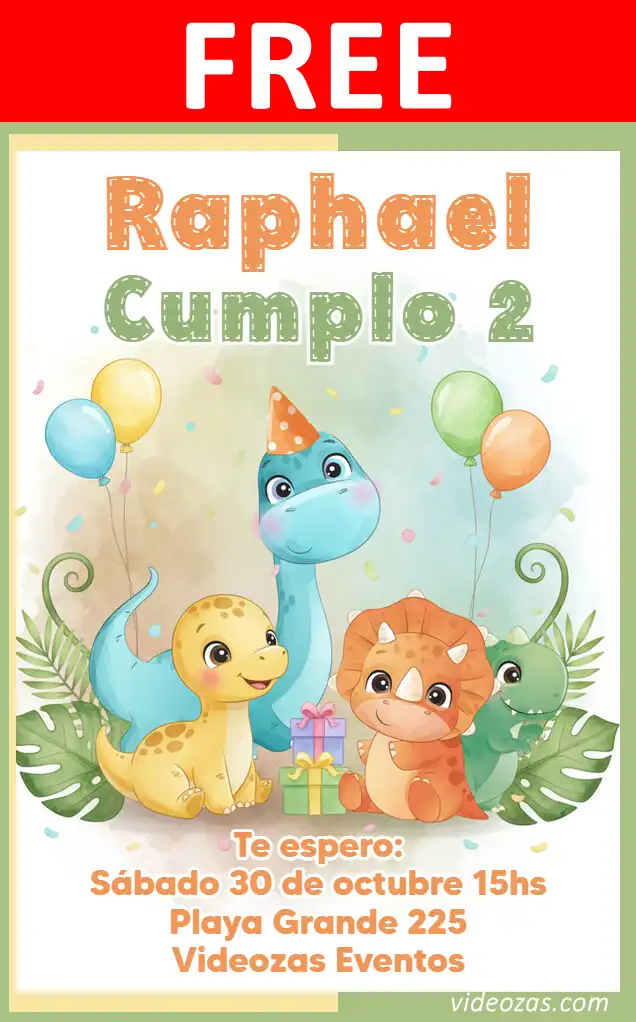 Free personalized birthday invitation dino_baby 04