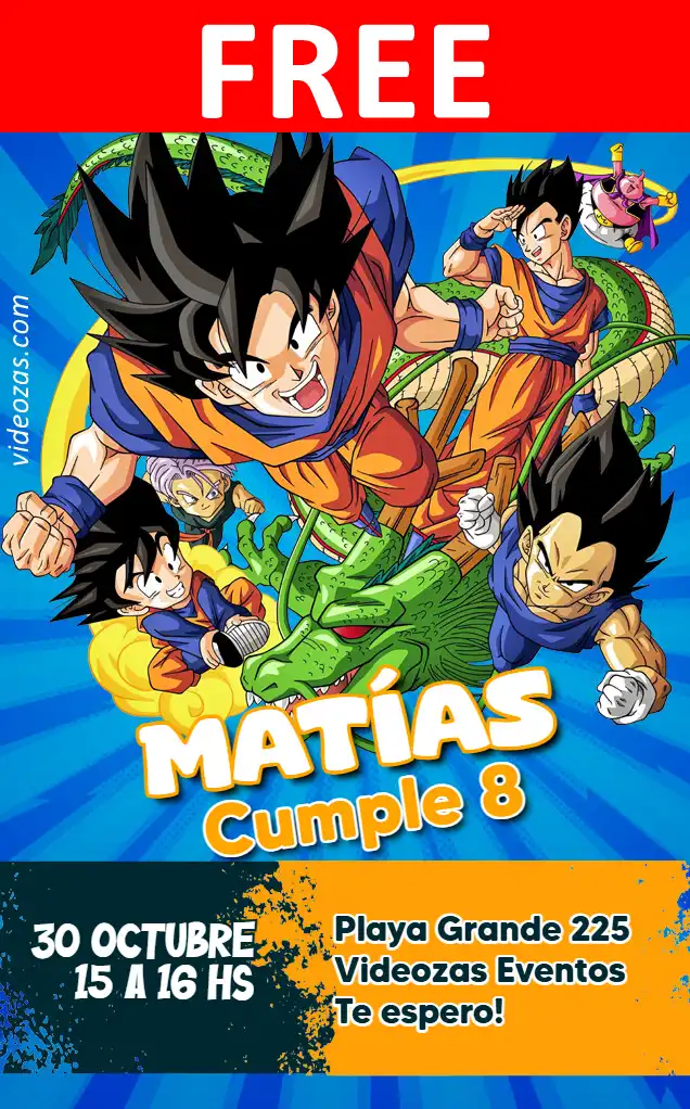 Free Dragon Ball Invitation | Editable and Customizable | Easy and Fast | Make Online Now!