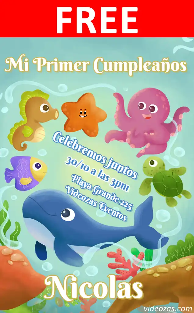 Free personalized birthday invitation fondo_del_mar 02