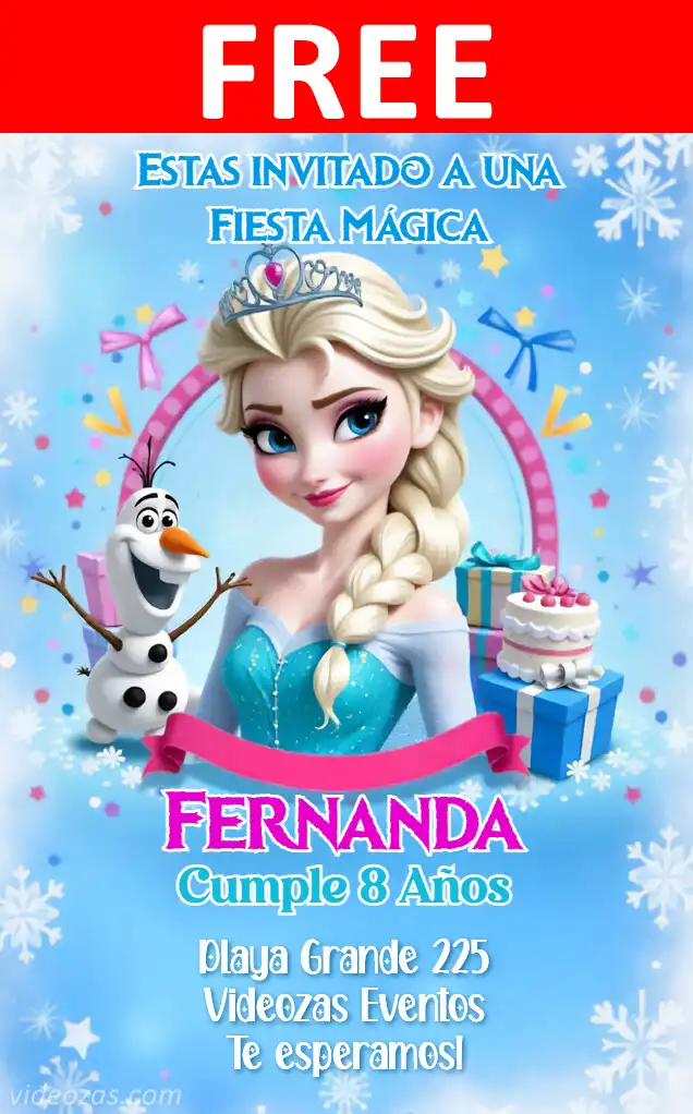 Free personalized birthday invitation frozen 02