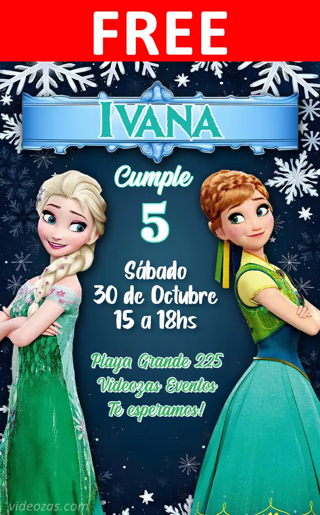 Free personalized birthday invitation frozen 03