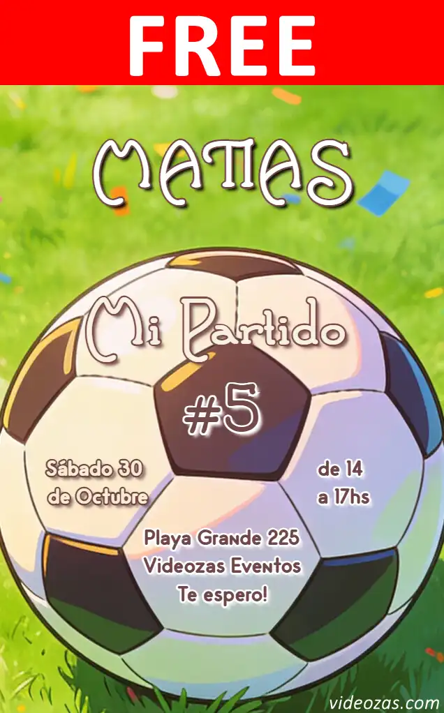 Free personalized birthday invitation futbol 03