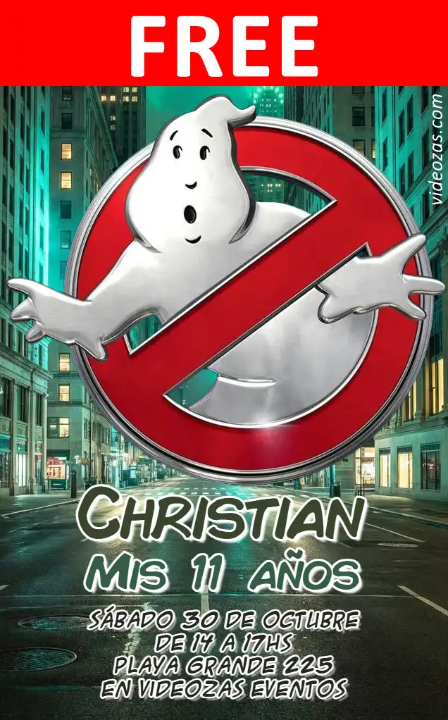 Free Ghostbusters Invitation | Editable and Customizable | Easy and Fast | Make Online Now!