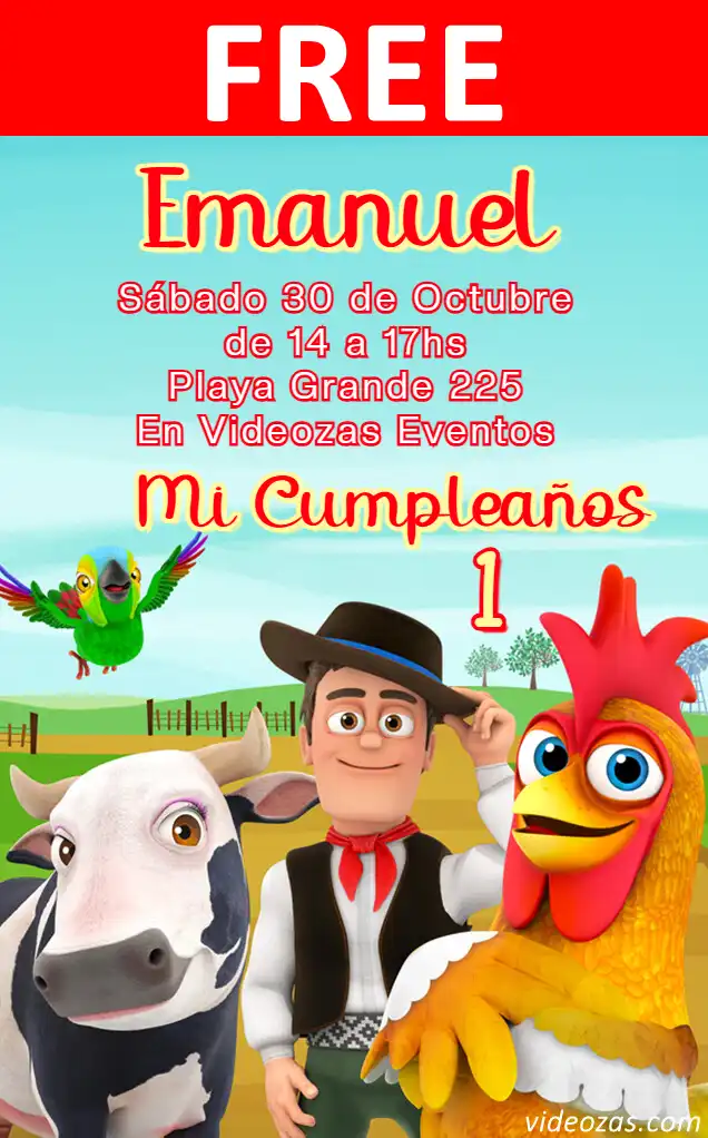 Free Bartolito y La Vaca Lola Invitation | Editable and Customizable | Easy and Fast | Make Online Now!