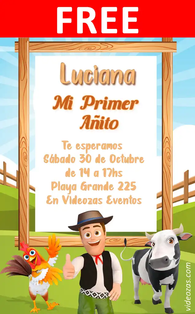 Free Bartolito y La Vaca Lola Invitation | Editable and Customizable | Easy and Fast | Make Online Now!