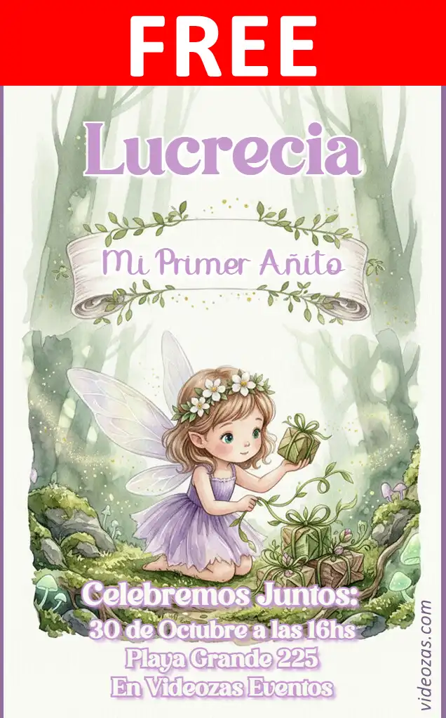 Free Fairies Invitation | Editable and Customizable | Easy and Fast | Make Online Now!