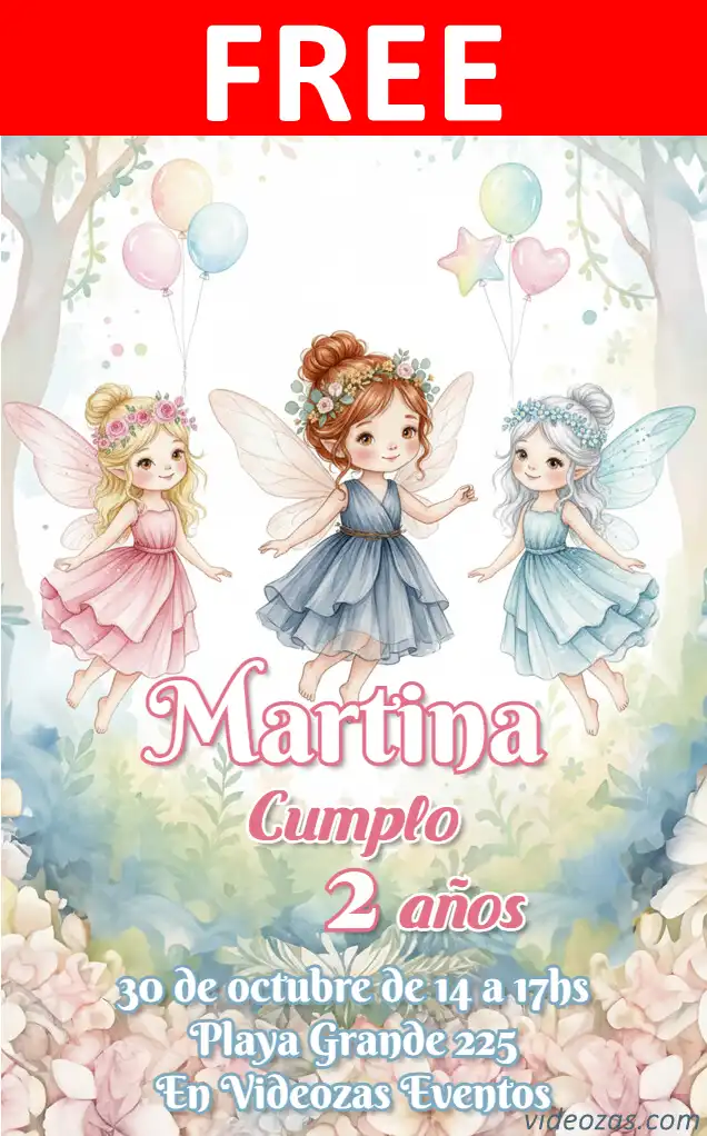 Free Fairies Invitation | Editable and Customizable | Easy and Fast | Make Online Now!