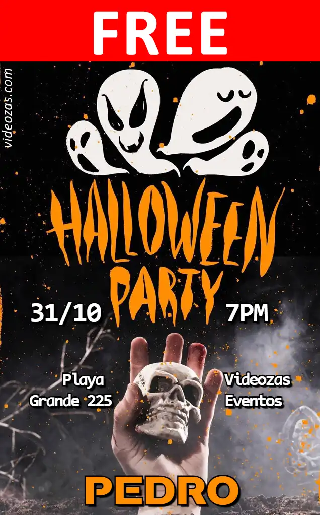 Free personalized birthday invitation halloween 03