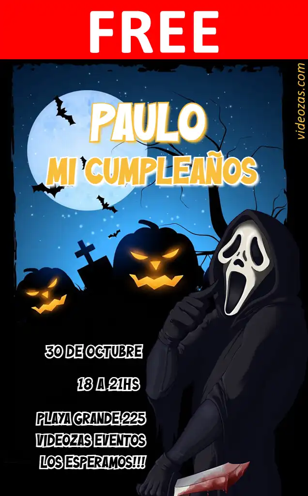 Free Spooky Halloween Invitation | Editable and Customizable | Easy and Fast | Make Online Now!