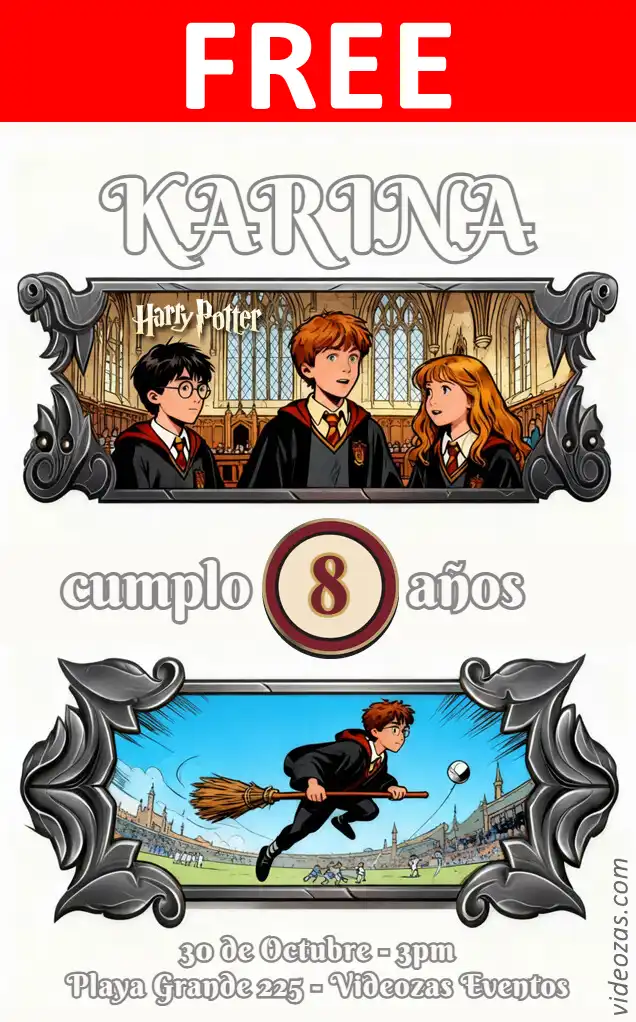 Free personalized birthday invitation harry_potter 02