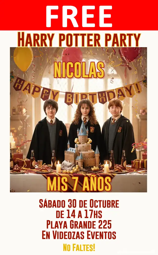 Free Harry Potter Invitation | Editable and Customizable | Easy and Fast | Make Online Now!