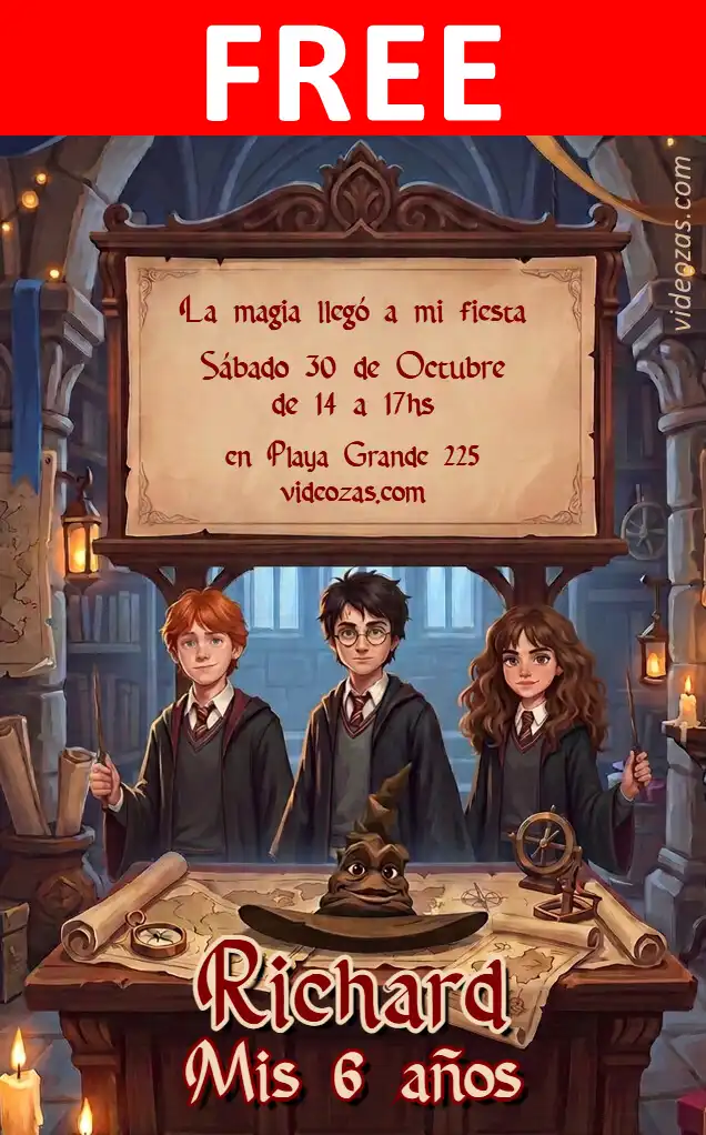 Free Harry Potter Invitation | Editable and Customizable | Easy and Fast | Make Online Now!