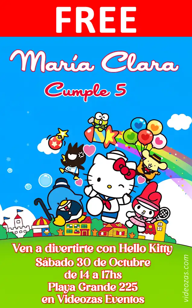 Free Hello Kitty Invitation | Editable and Customizable | Easy and Fast | Make Online Now!