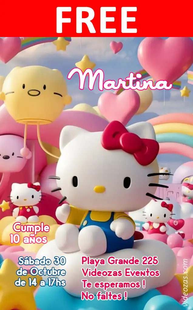 Free Hello Kitty Invitation | Editable and Customizable | Easy and Fast | Make Online Now!