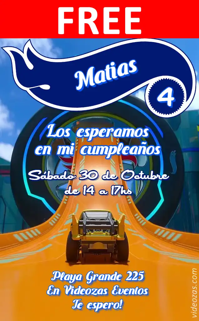 Free Hot Wheels Invitation | Editable and Customizable | Easy and Fast | Make Online Now!
