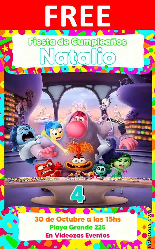 Free personalized birthday invitation intensamente 02