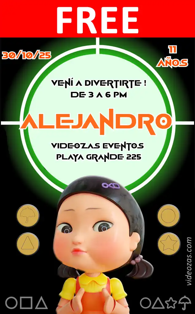 Free personalized birthday invitation juego_calamar 03