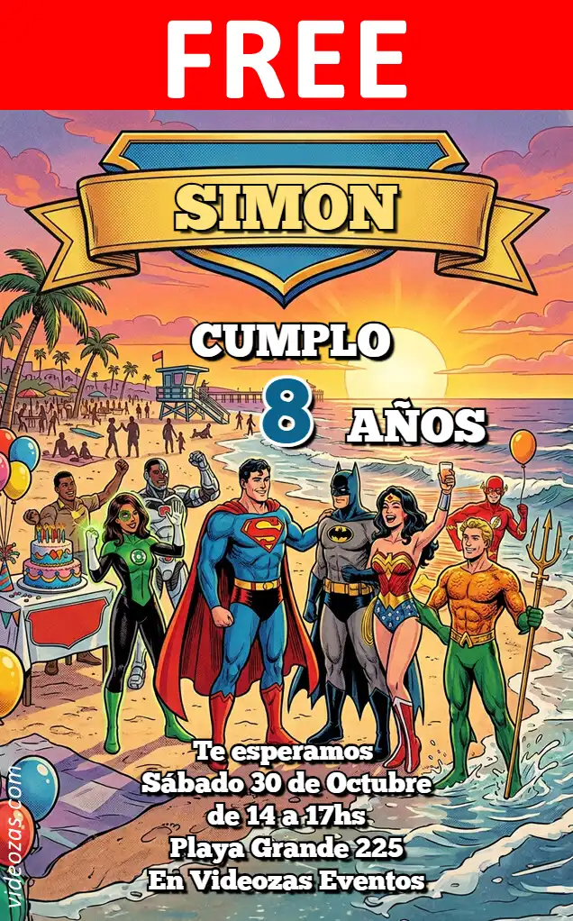 Free personalized birthday invitation justicia 02