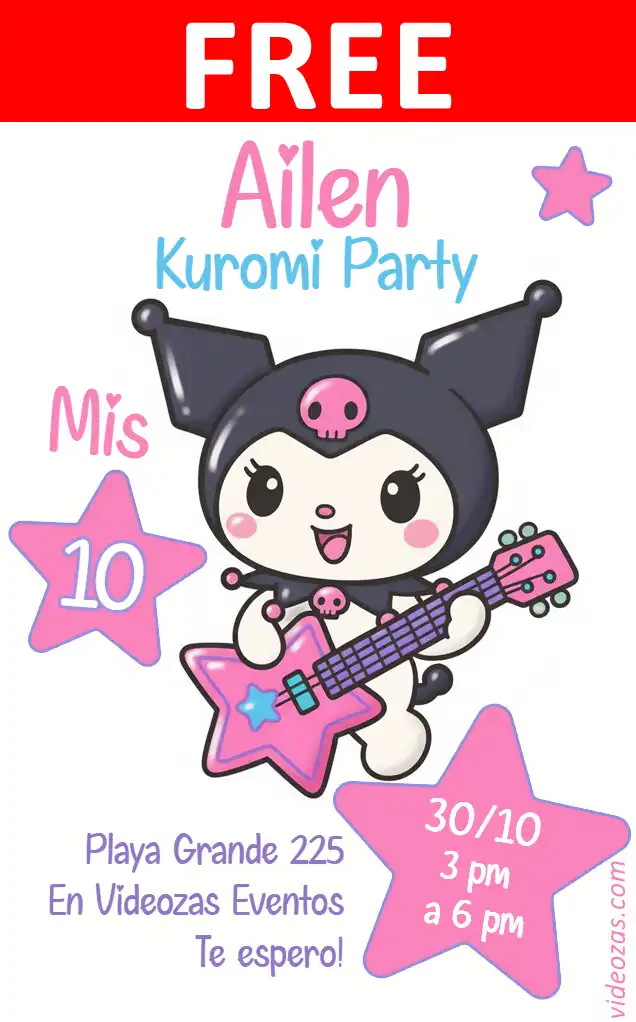 Free My Melody Cinnamoroll Kuromi Invitation | Editable and Customizable | Easy and Fast | Make Online Now!
