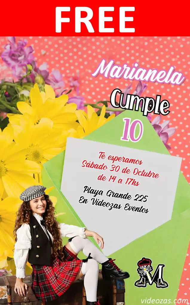 Free personalized birthday invitation margarita_serie 01