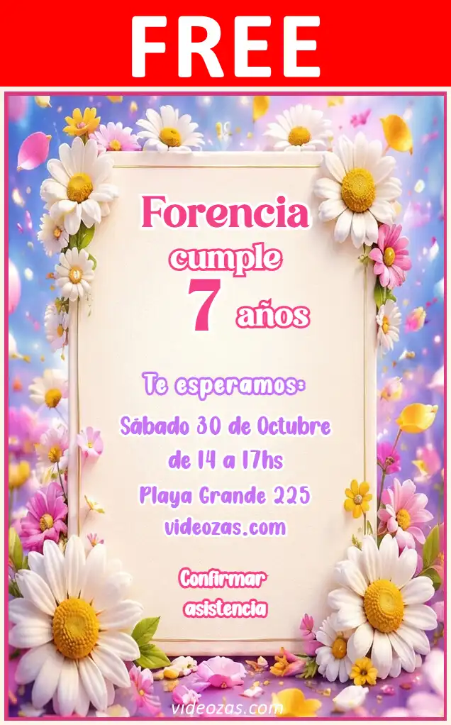 Free Daisies Invitation | Editable and Customizable | Easy and Fast | Make Online Now!