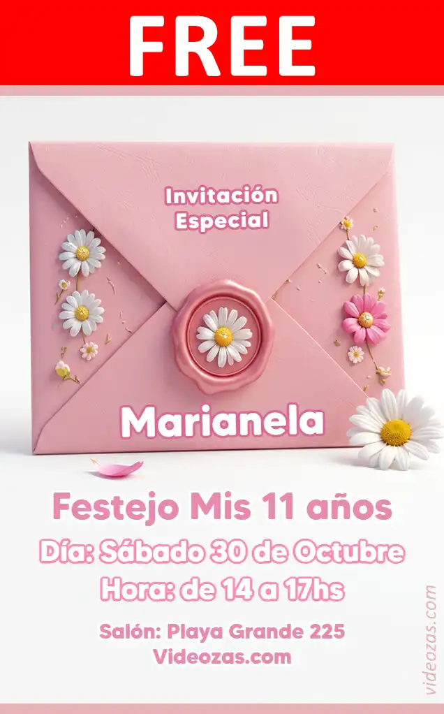 Free Daisies Invitation | Editable and Customizable | Easy and Fast | Make Online Now!