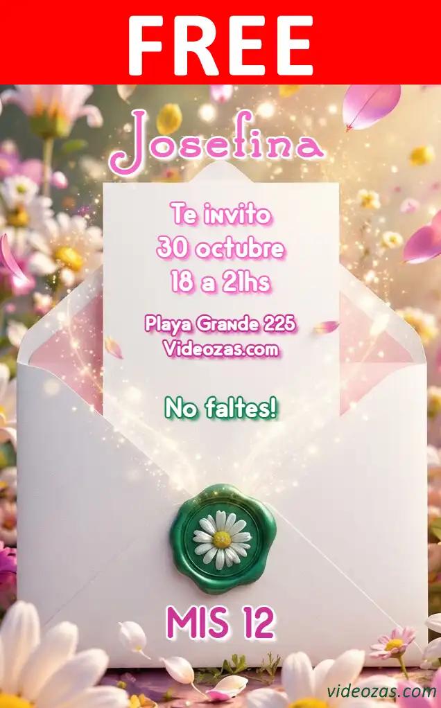 Free Daisies Invitation | Editable and Customizable | Easy and Fast | Make Online Now!