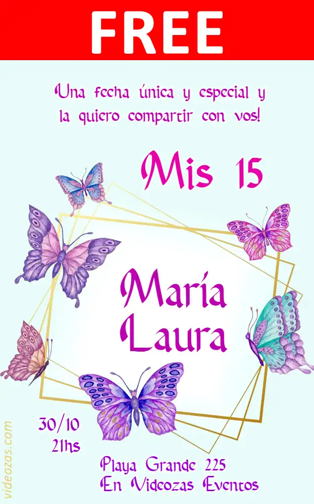 Free Butterfly Invitation | Editable and Customizable | Easy and Fast | Make Online Now!