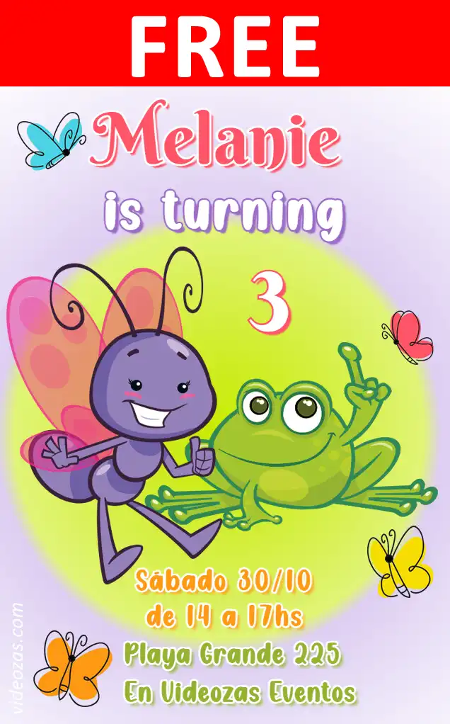 Free personalized birthday invitation mariposita 03