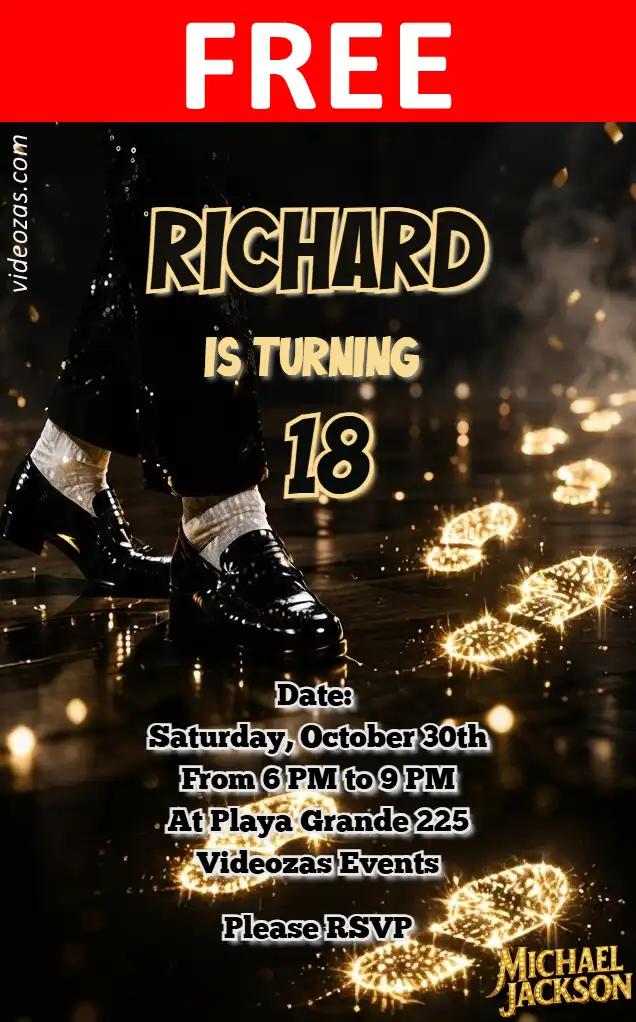 Free Michael Jackson Invitation | Editable and Customizable | Easy and Fast | Make Online Now!
