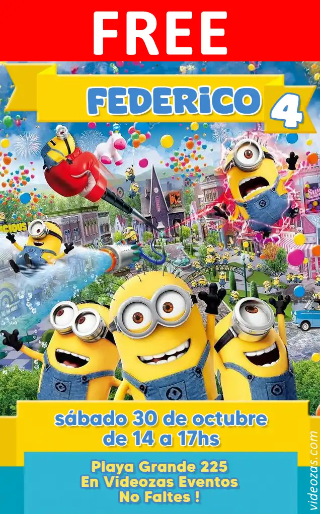 Free Minions Invitation | Editable and Customizable | Easy and Fast | Make Online Now!