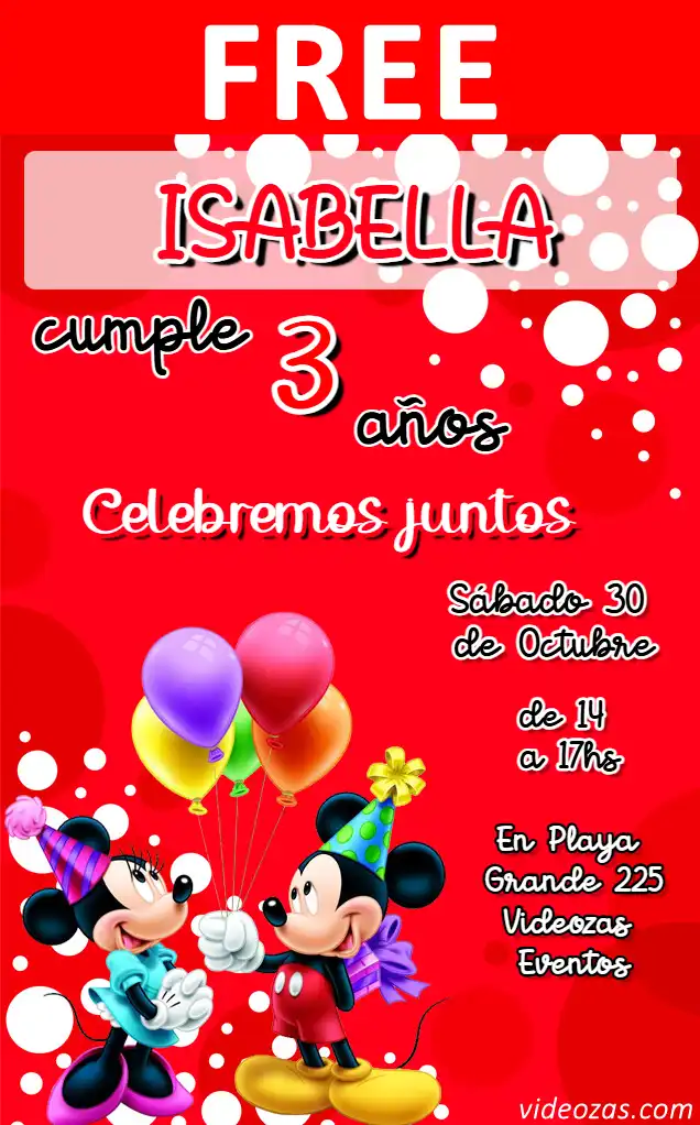 Free Minnie Invitation | Editable and Customizable | Easy and Fast | Make Online Now!