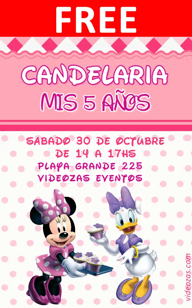 Free Minnie Invitation | Editable and Customizable | Easy and Fast | Make Online Now!
