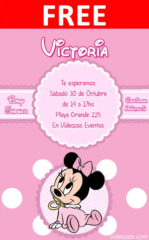 Free Minnie Invitation | Editable and Customizable | Easy and Fast | Make Online Now!