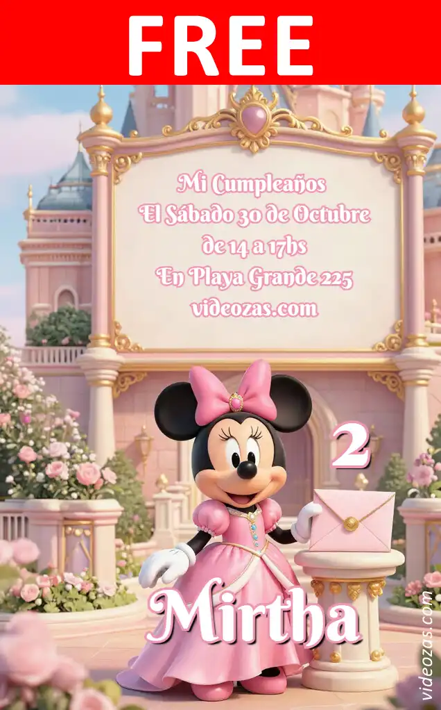 Free Minnie Invitation | Editable and Customizable | Easy and Fast | Make Online Now!