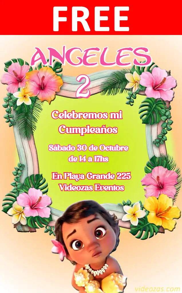 Free Moana Invitation | Editable and Customizable | Easy and Fast | Make Online Now!