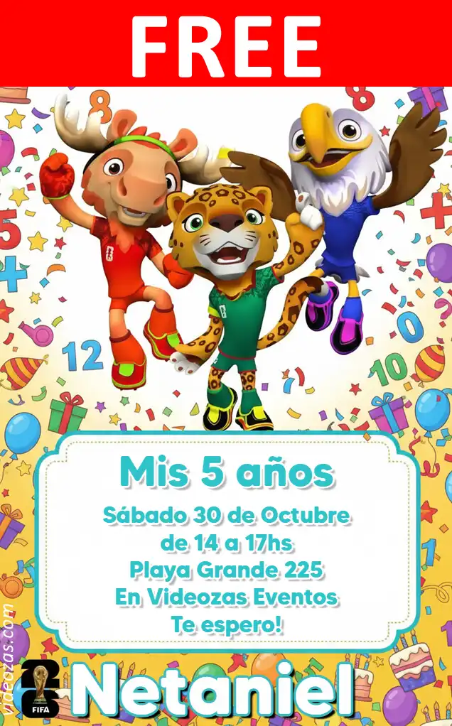 Free personalized birthday invitation mundial_26 04