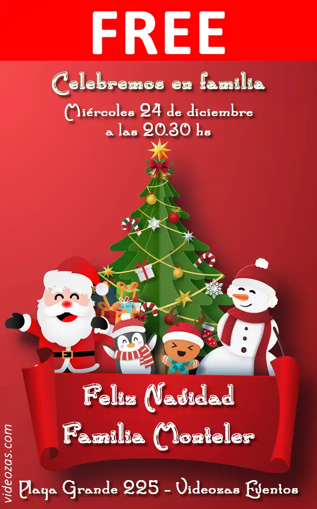 Free personalized birthday invitation navidad 01
