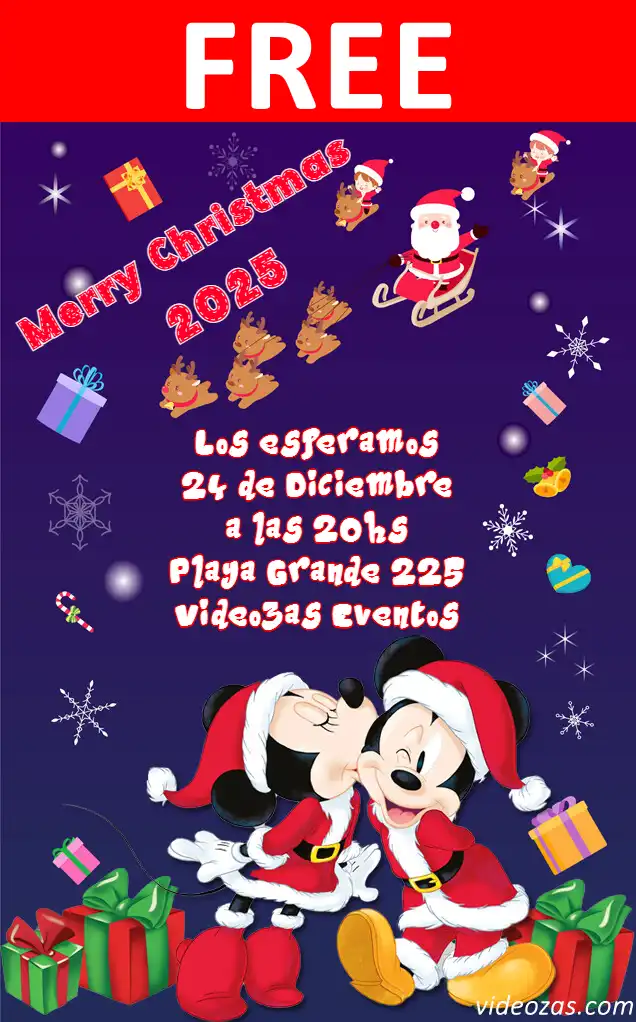 Free personalized birthday invitation navidad 02